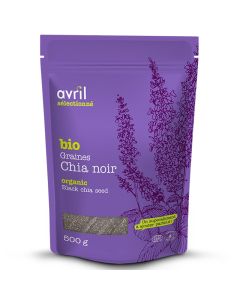 Graines de chia noires crues biologiques